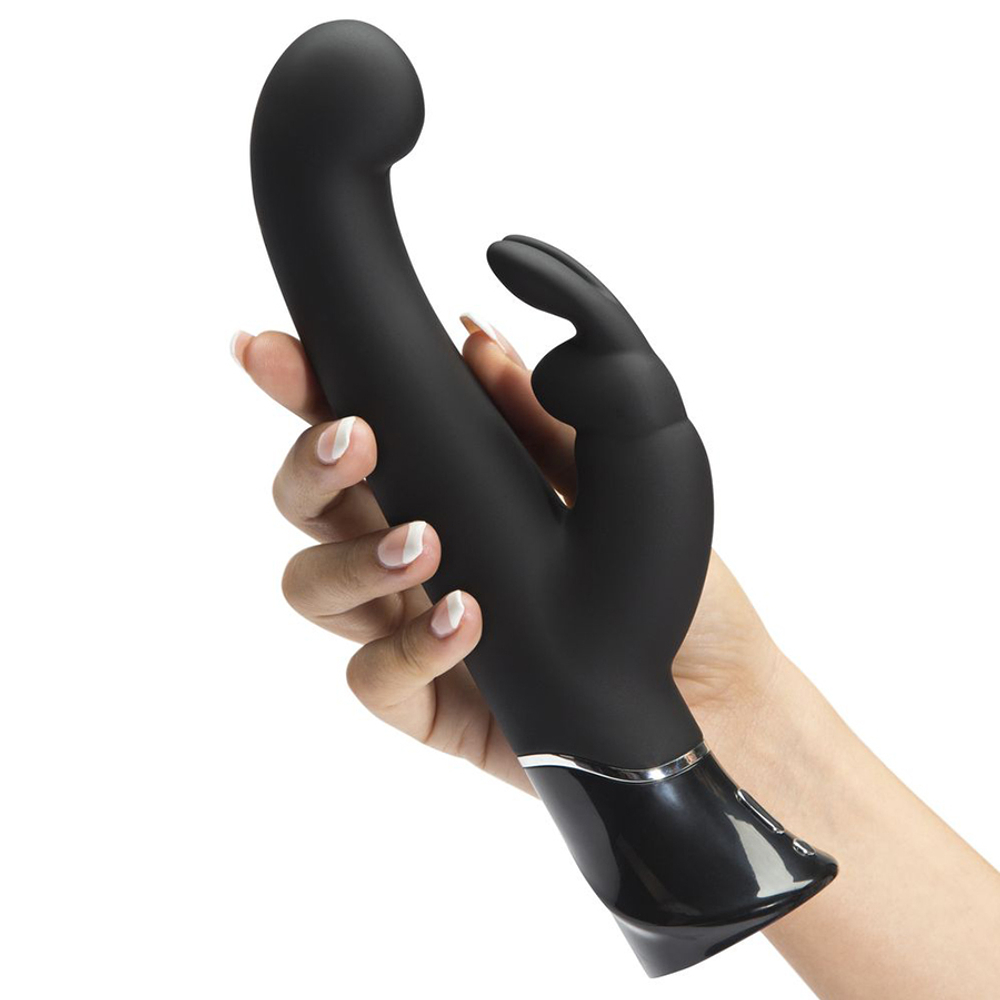 Черный вибратор-кролик 25,4см Fifty Shades of Grey Greedy Girl G-Spot Rabbit Vibrator