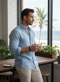 Мужской браслет на руку из янтаря. Браслет из формованного янтаря