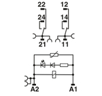 1049232 - RIF-1-RPT-LV-24AC/2X21MS - Релейный модуль