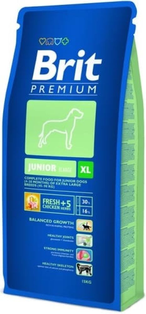 Brit Premium Dog Junior XL 15кг (д/очень крупных пород от 2-12 мес) сухой д/щенков