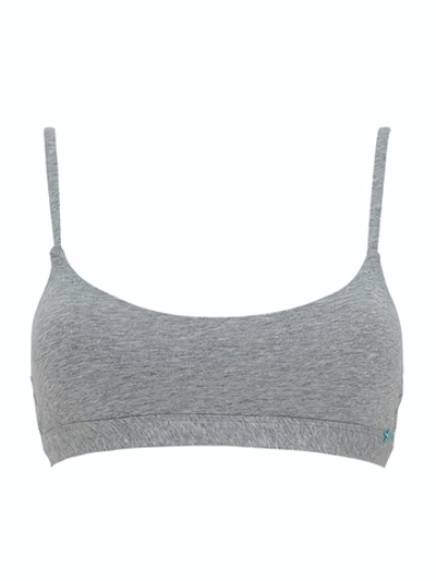 Бюстгальтер-топ с мягкими двухслойными чашками (Размер: 4B) (Цвет: серый меланж)