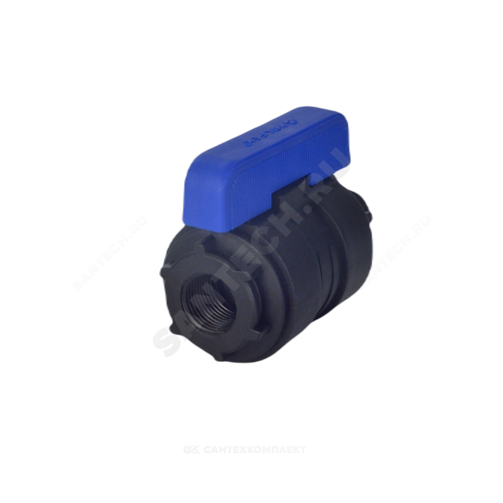 Кран шаровой компрессионный ПЭ Ду 26 1"x3/4" НР/ВР Ру16 VALFEX 1210012100034