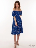 Платье летнее легкое крестьянка в цветочек