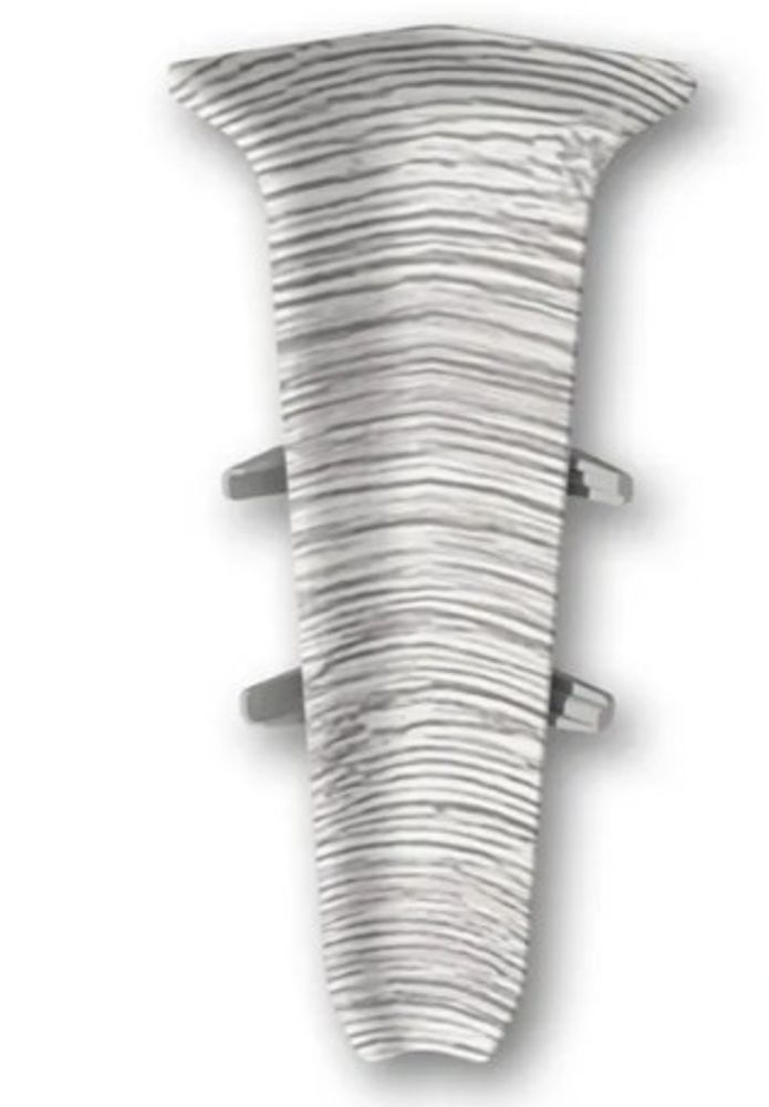 Угол внутренний для плинтуса 70мм "Деконика", 432 Дуб платиновый