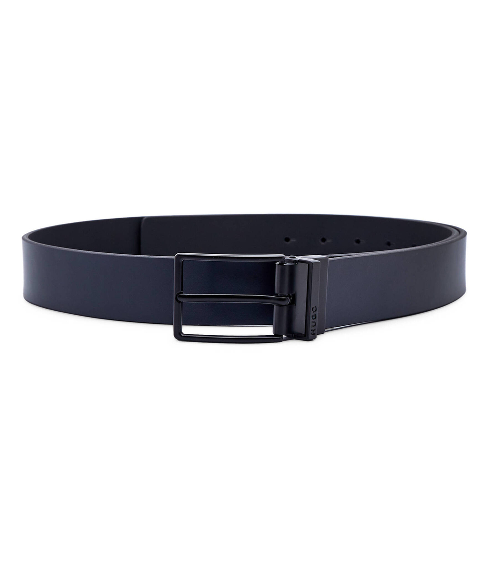 Кожаный двухсторонний ремень HUGO - черный(50522616)
