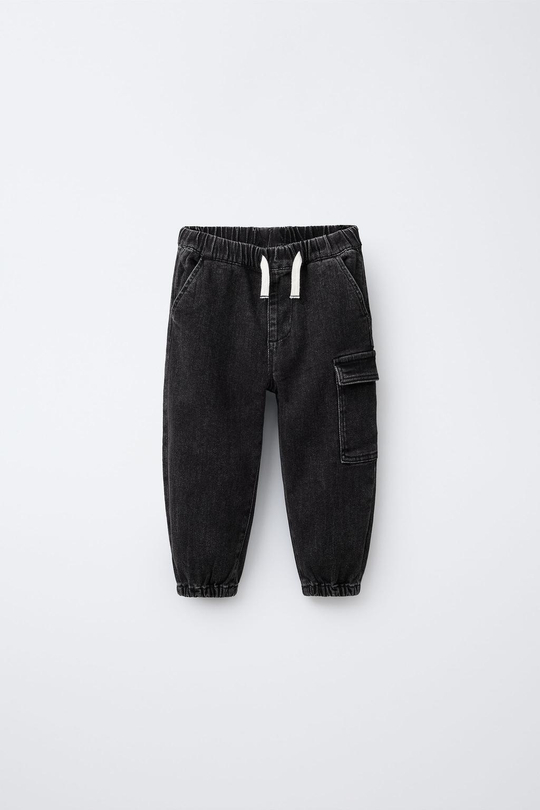 ZARA ДЖИНСЫ КАРГО COMFORT, СЕРЫЙ