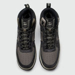Кроссовки Nike Air Force 1 Mid Grey / Black with Fur