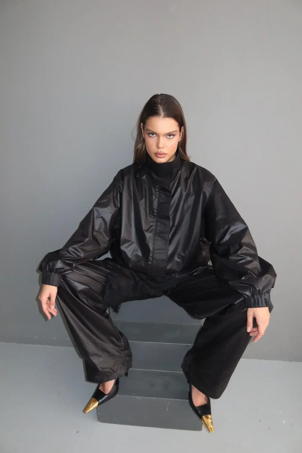 Брюки на резинке, Черный