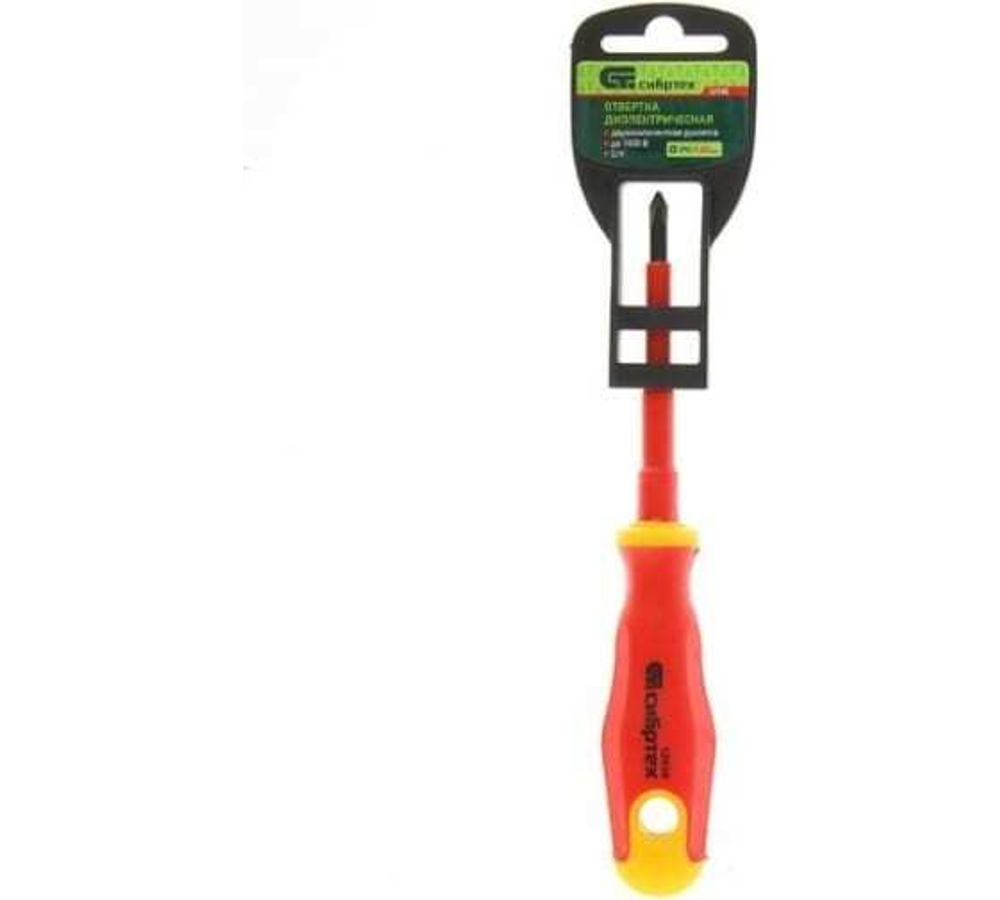 ОТВЕРТКА СИБРТЕХ РН1Х80ММ CRV ДО 1000В 2-Х КОМП/РУКОЯТКА 12930
