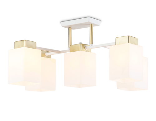 Светильник подвесной TR303047/5 WH/GD белый/золото E27/5 max 60W 540*480*270