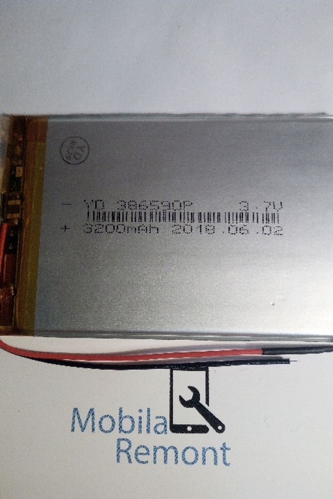 АКБ универсальная 386590p 3,7v Li-Pol 3200 mAh (3.8*65*90 mm)