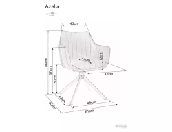 Стул SIGNAL AZALIA Brego 22 светло-бежевый/черный, поворотный
