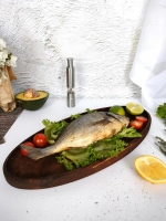 Поднос деревянный овальный