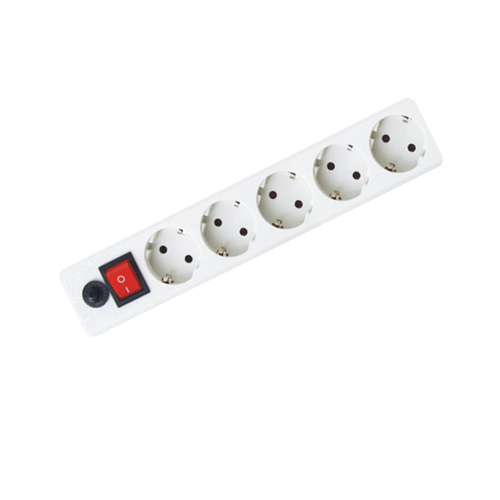 Сетевой фильтр GPS-5-16-3x1-150-W, 5 мест, 16А, 3x1 мм2, 1,5 м, белый