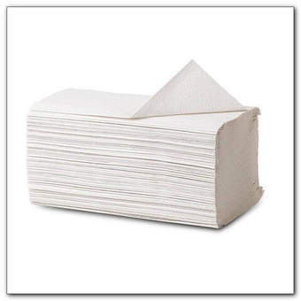 Полотенца бумажные V-образные 1слойные