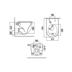 Унитаз подвесной Globo VT1-14SMA безободковый, цвет антрацит мат., ультратонкое сиденье soft-close