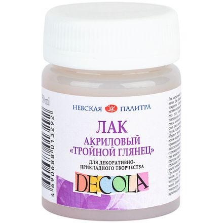 Лак акриловый Невская Палитра Decola, 50мл, тройной глянец