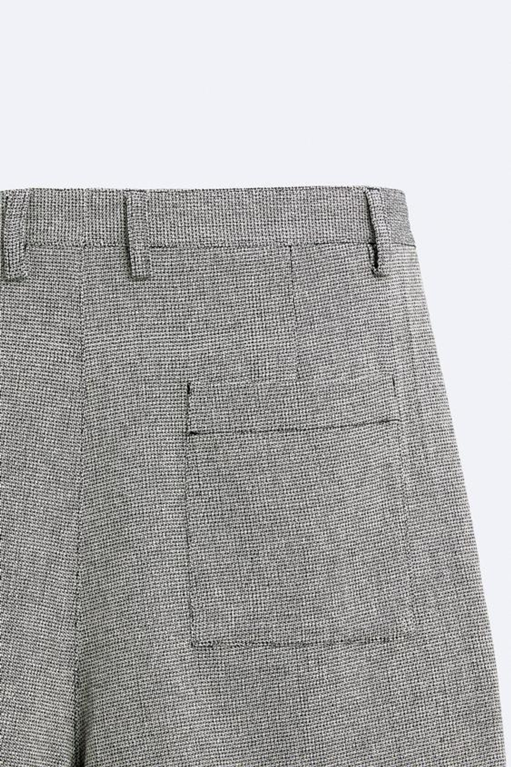 ZARA ШОРТЫ ИЗ РЕЛЬЕФНОЙ ТКАНИ, СВЕИЛО-СЕРЫЙ