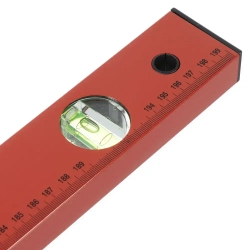 Уровень алюминий, Bartex, 2000 мм, 3 глазка, линейка, красный