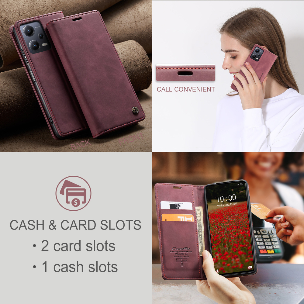 Чехол-книжка CaseMe Matte Xiaomi Redmi Note 12 5G