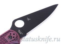 Нож Spyderco Delica 4 C11BGBKP Burgundy Micro-Melt PD#1фотография - 6