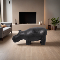 Банкетка Пуф Бегемот Черный средний