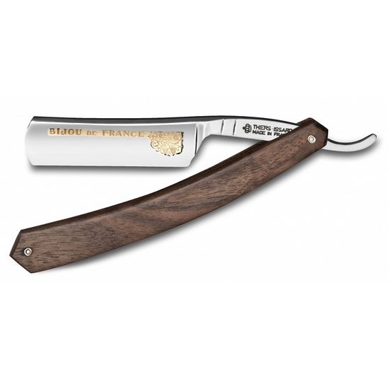 Опасная бритва Thiers-Issard, серии Люкс, ручка - грецкий орех, 6/8