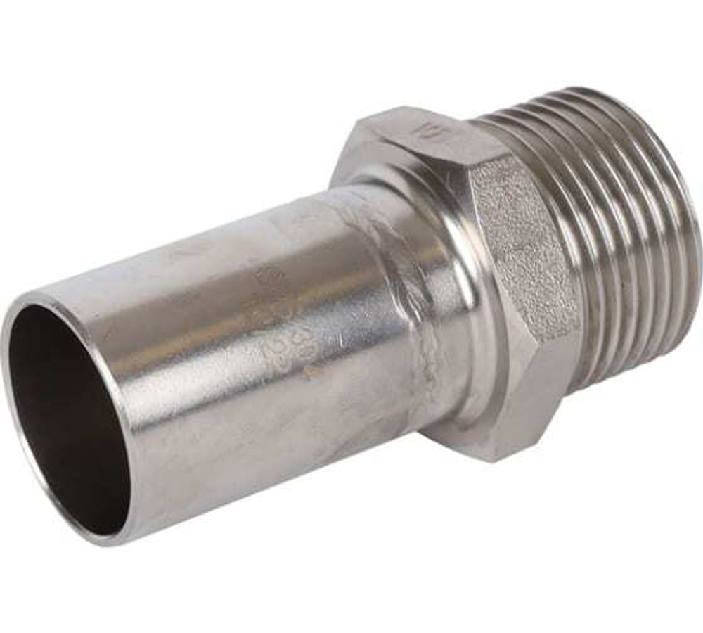 Вставка переходная для труб из нержавеющей стали Rommer 42 х 1 1/2* (НПр-НР)