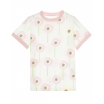 Футболка STELLA McCARTNEY Экрю/Принт: розовые цветы/Розовая отделка (Девочка)