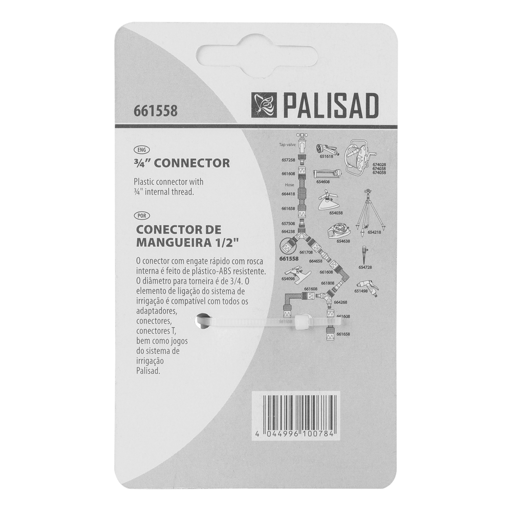 Соединитель пластмассовый быстросъемный, внутренняя резьба 3/4" Palisad