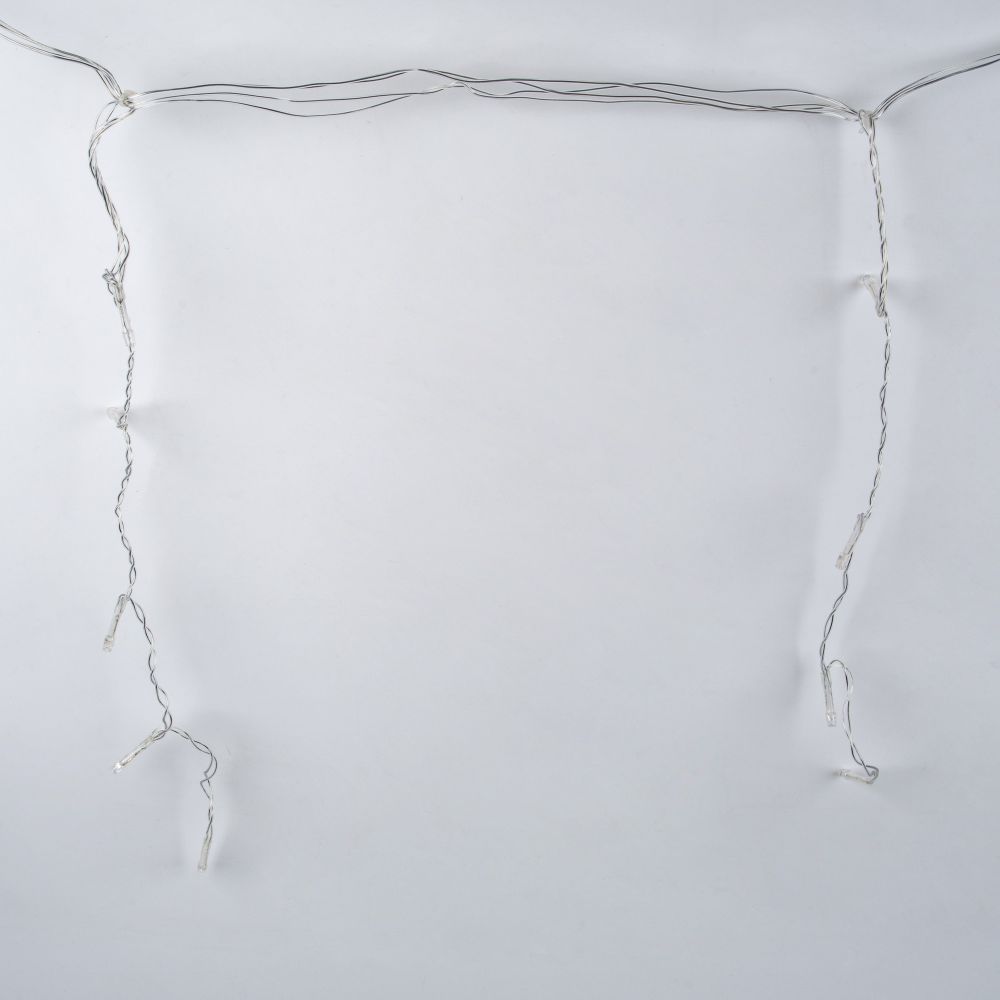 ULD-B12006-195-TTK WARM WHITE IP44 Бахрома светодиодная с эффектом мерцания. 12м. Соединяемая. 195 светодиодов. Теплый белый свет. Провод прозрачный. ТМ Uniel