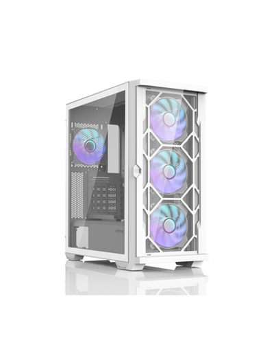 ZALMAN Z10 DUO White, ATX, WHITE, WINDOW, 2x3.5", 2x2.5", 2xUSB3.0, 1xUSB 3.1 Type-C, FRONT 3x120mm Infinity Mirror ARGB, REAR 1x120mm Infinity Mirror ARGB, replaceable front panel