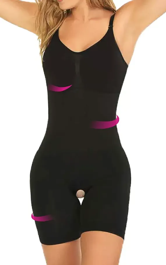 3572 Negro Корректирующие боди-шорты