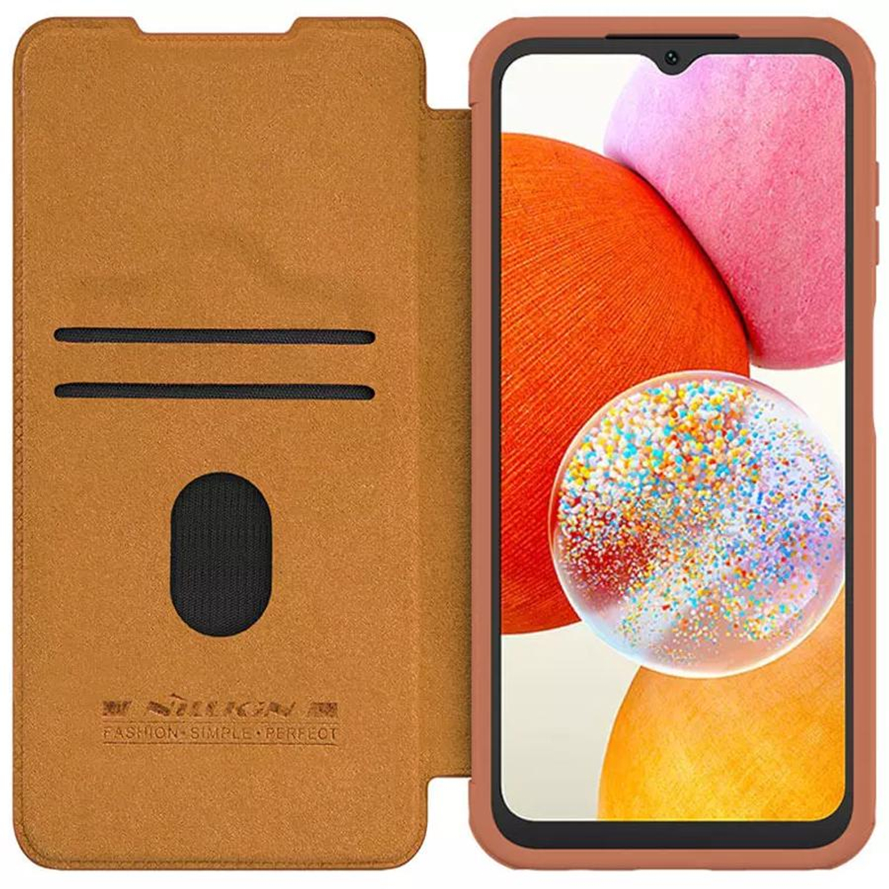 Кожаный чехол-книжка Nillkin Leather Qin Pro для Samsung Galaxy A14 4G