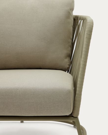 Садовое кресло Saconca с высокой спинкой бежевое La Forma Испания 