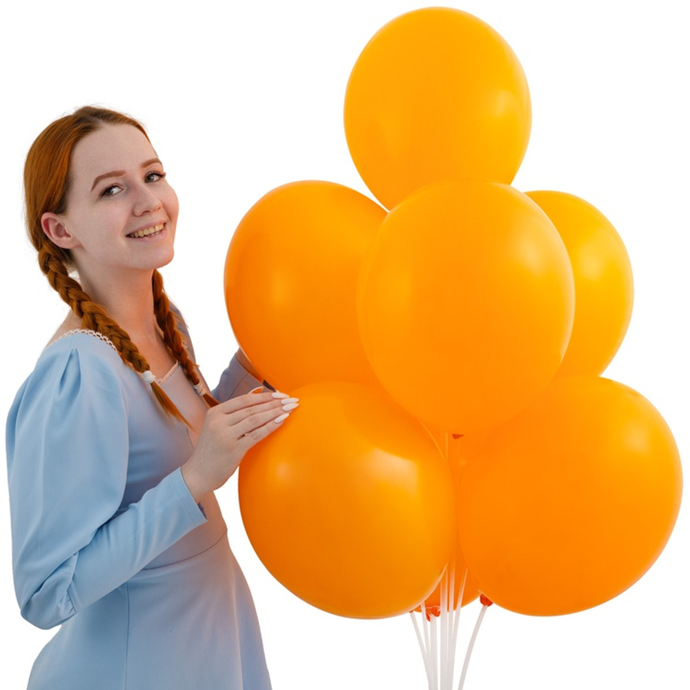Оранжевый воздушный шар, 36 см