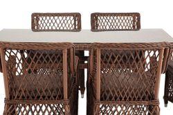 "Латте" обеденная группа плетеная, цвет коричневый