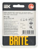 BRITE Рамка 1-местная РУ-1-1-Бр металл титан RE IEK