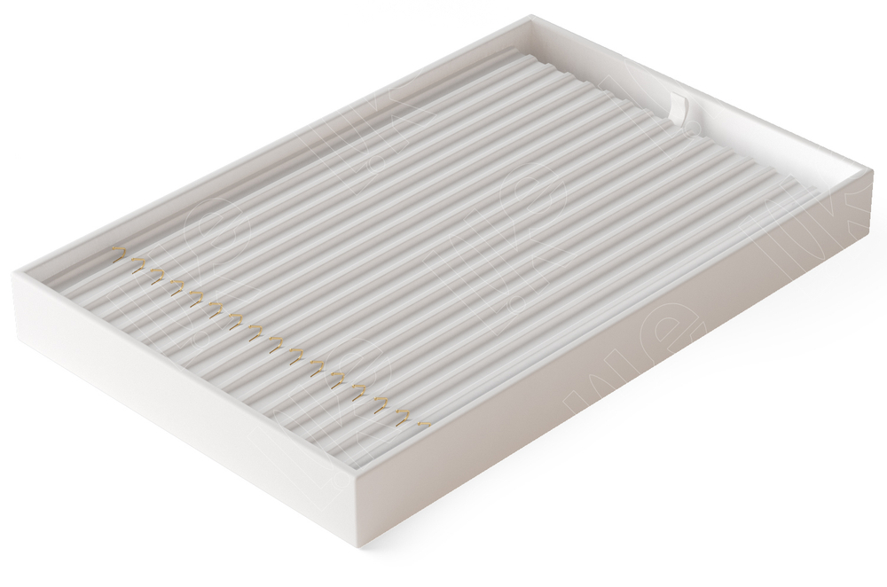 Дисплей 1 серии для 16 цепей/вертикальный/крючки снизу/бороздки/ножка/ф.№5/петелька