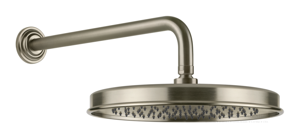 Верхний душ Gessi Venti20, настенный, Ø300 мм, цвет Finox Brushed Nickel