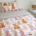 Комплект постельного белья Сатин с Одеялом Young 100% хлопок на резинке OBKR022