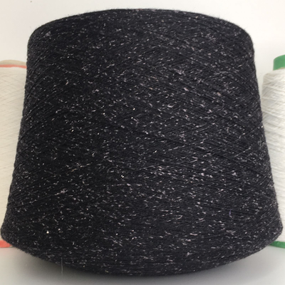 MACAO - Zegna Baruffa, 85% меринос, 15% буретный шелк 1500м/100гр 1/15, col. 743647 чёрный с серыми вкраплениями