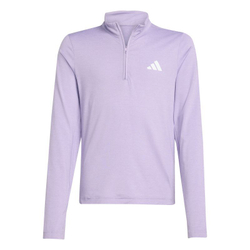 Футболка для девочки Adidas Girls Training Zip Longsleeve - white/powdered plum