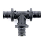 Тройник надвижной REHAU  16*16*16 (черный пластик)