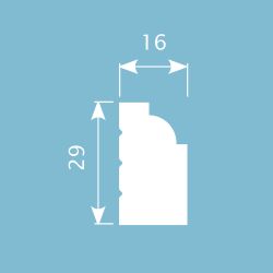 Молдинг Ecopolymer, 29x16 мм