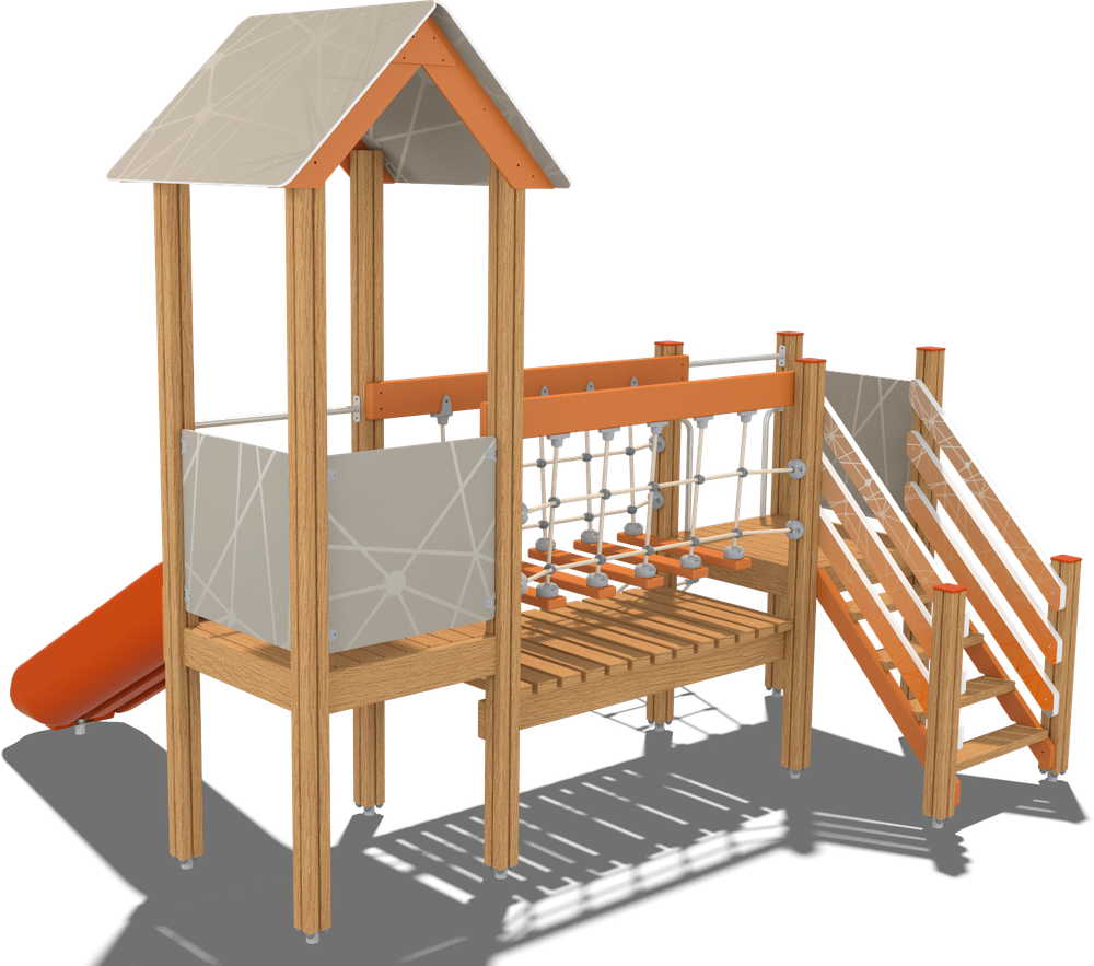 Детский городок Новгород (стойки дуб, паттерн Vector)
