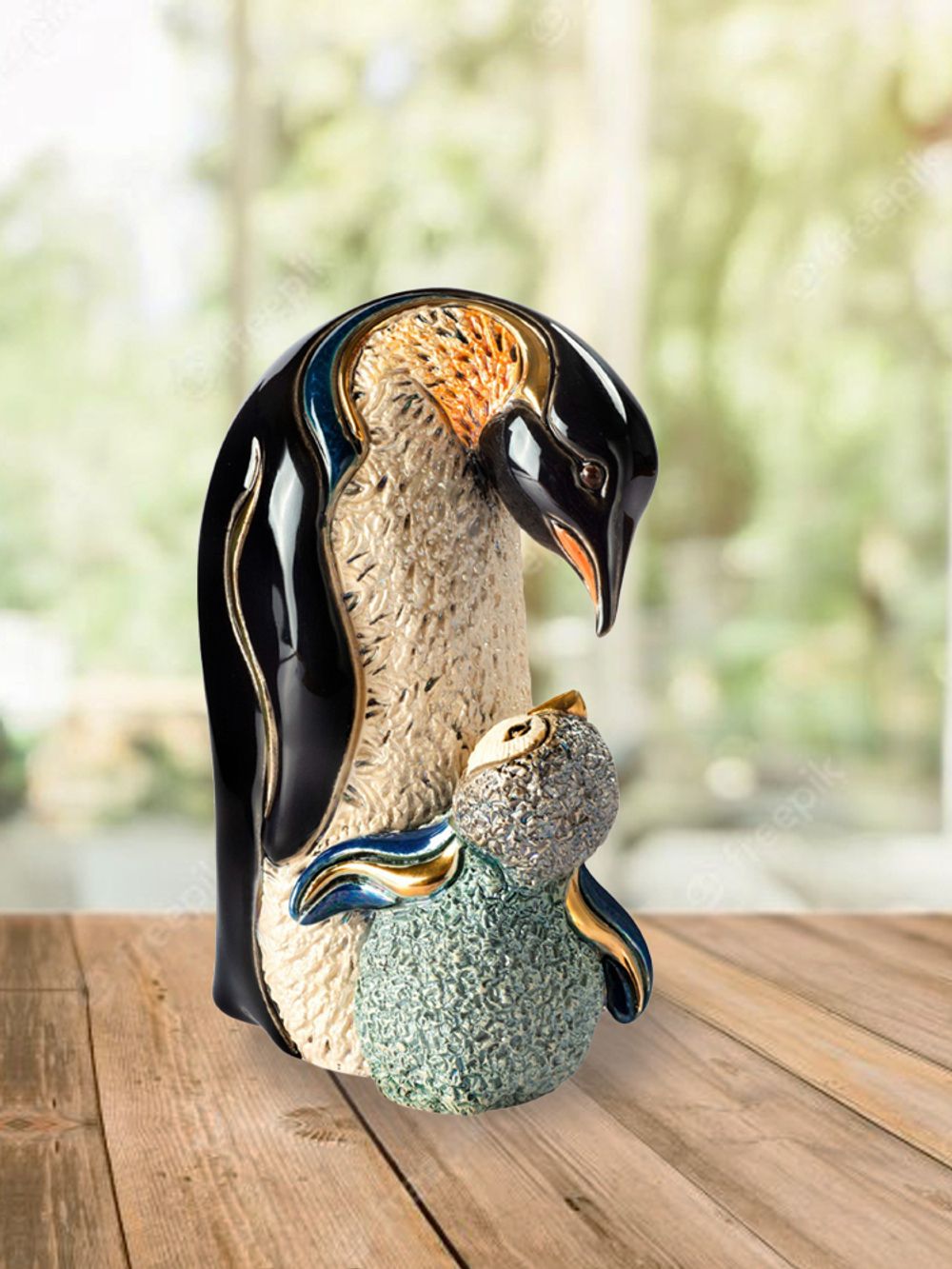 De Rosa Rinconada Статуэтка Пингвин с пингвиненком