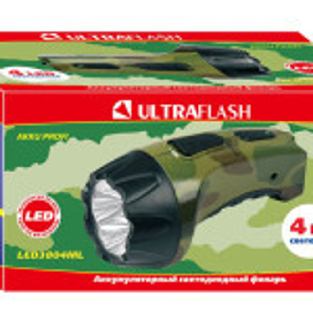 Фонарь аккумуляторный UltraFlash 3804ML 4-диода