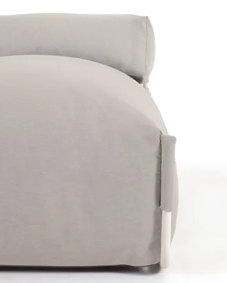 Пуф-шезлонг уличный Square для модульного дивана 165x110 светло-серый