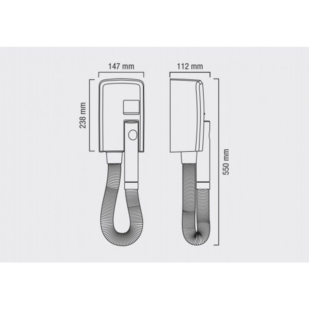 Настенный фен Valera Hotello Silver - 1200Вт (832.01/T Silver) - 3